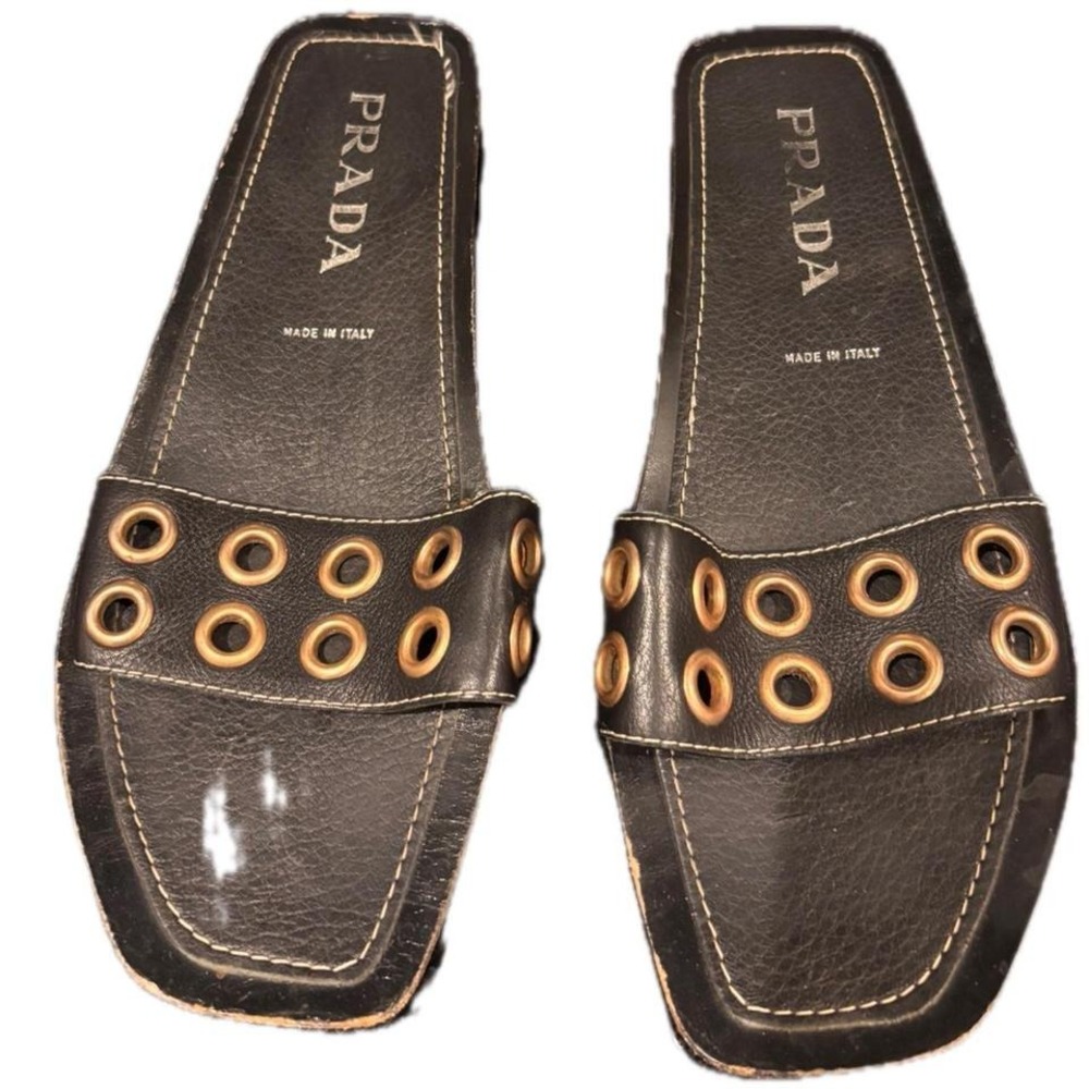 Prada Dahno Women's Black Sandals - Picture 2 of 5